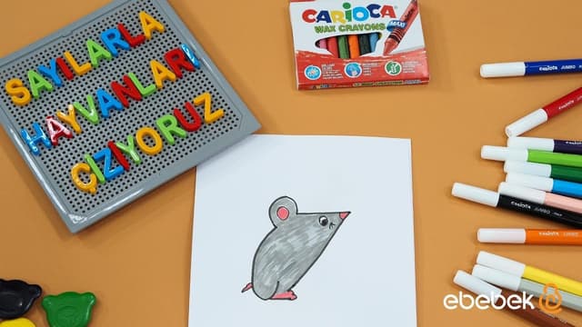 Sayılarla Hayvanları Çiziyoruz - 7'den Fare Yaptık image
