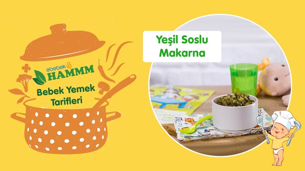 Yeşil Soslu Makarna | Hammm Vakti | Bebek Yemek Tarifleri