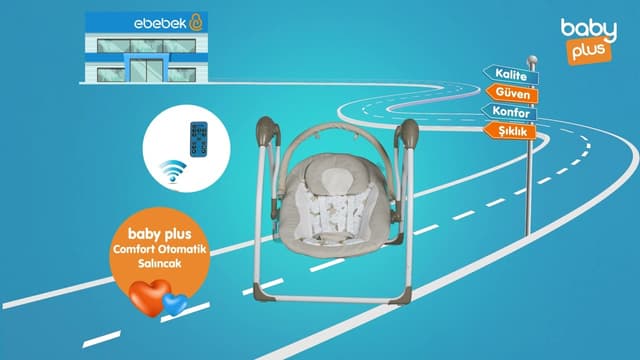ebebek Kalitesini Takip Et! | baby plus Comfort Otomatik Salıncak image
