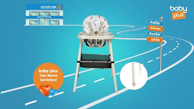ebebek Kalitesini Takip Et! | baby plus Tako Mama Sandalyesi image