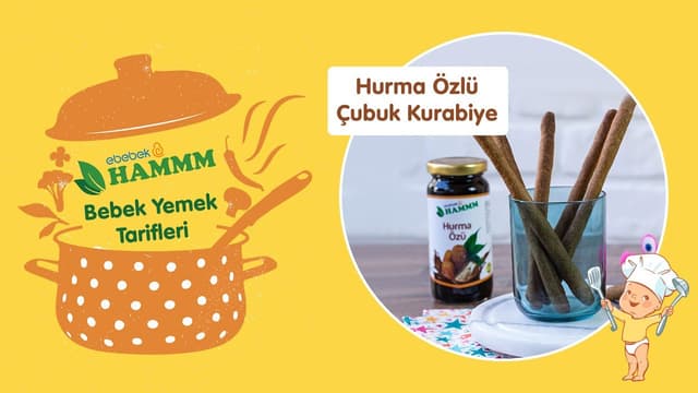 Bebek Yemek Tarifleri | Hurma Özlü Çubuk Kurabiye | Hammm Vakti image