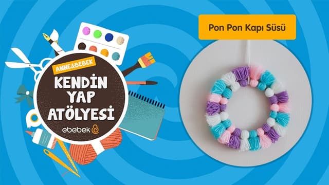 Pon Pon Kapı Süsü | Anne Bebek Kendin Yap Atölyesi image