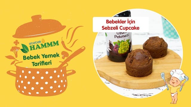 Bebekler İçin Havuçlu Cupcake | Bebek Yemek Tarifleri | Hammm Vakti image