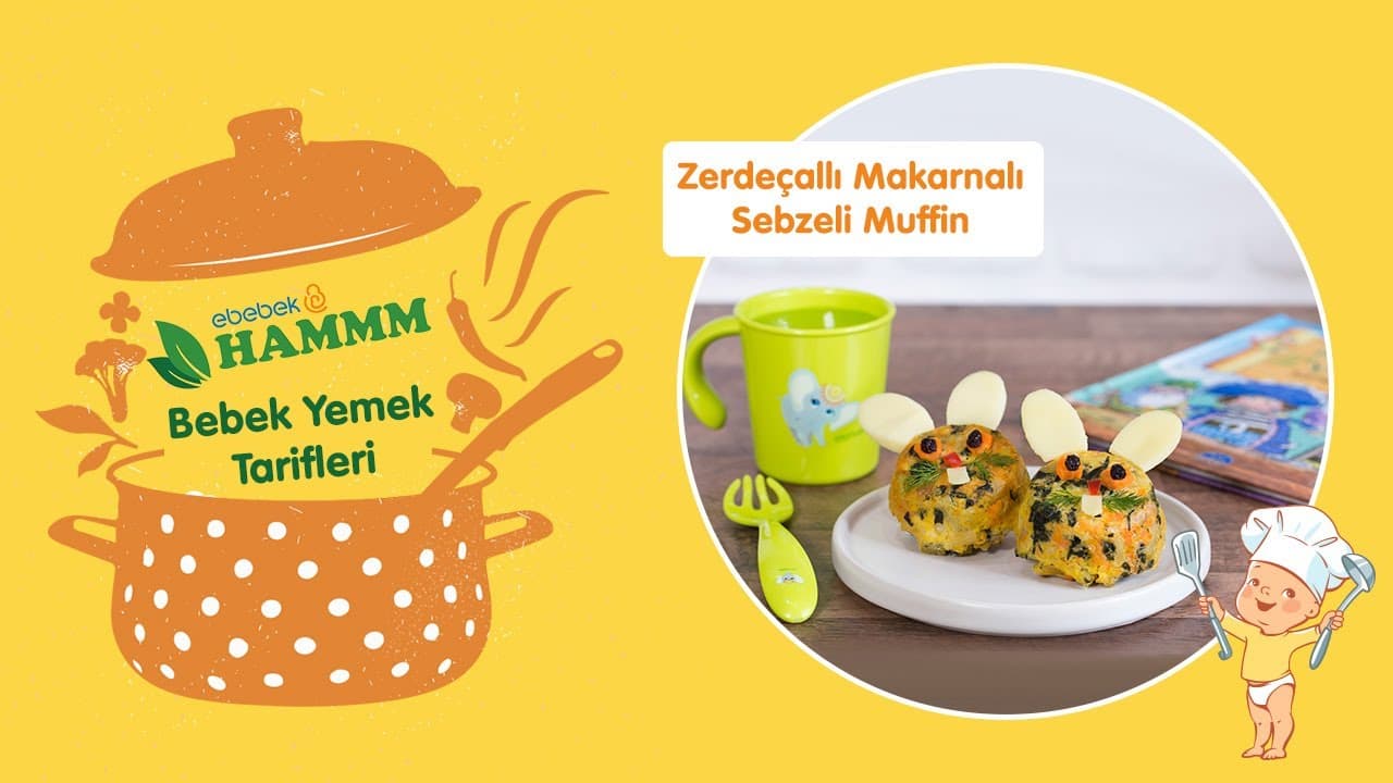 Zerdeçallı Makarnalı Sebzeli Muffin | Hammm Vakti | Bebek Yemek Tarifleri