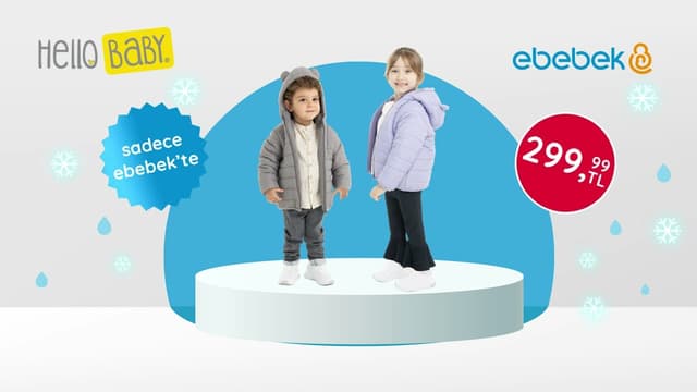 O Bir Klasik! | HelloBaby Kapüşonlu Bebek Montları image