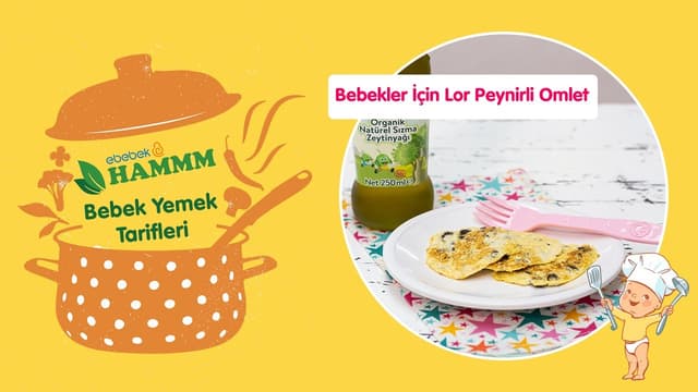 Bebekler İçin Lor Peynirli Omlet | Bebek Yemek Tarifleri | Hammm Vakti image