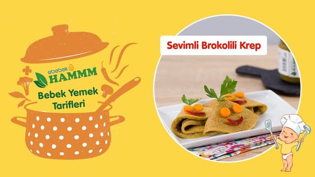 Sevimli Brokolili Krep | Bebek Yemek Tarifleri | Hammm Vakti image