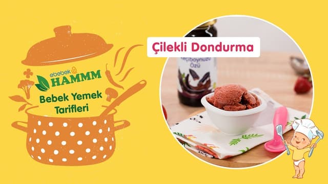 Pratik Çilekli Dondurma | Bebek Yemek Tarifleri | Hammm Vakti image