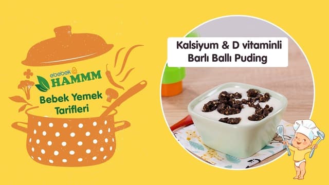 Hammm Kalsiyum & D vitaminli Barlı Ballı Puding | Hammm Vakti | Bebek Yemek Tarifleri image