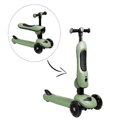 Funride Oturmalı Işıklı Scooter Mint Yeşili image