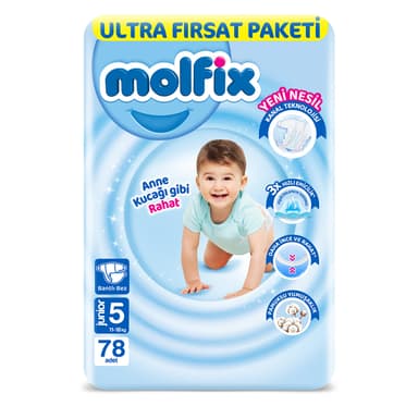 Bebek Bezi 5 Beden Junior Ultra Fırsat Paketi 11- 18 kg 78 image